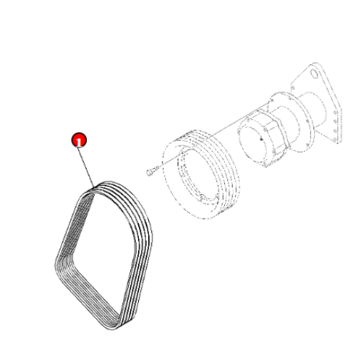 Dump truck HD785-7 engine belt 6215-61-3690, fan V-belt,5-pack leather belt