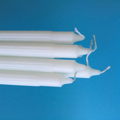 High Quality White Plain Paraffin Wax Fluted Candles