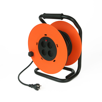 16A 250V 4 Way Denmark Socket Cable Reel with Square Stand 50m