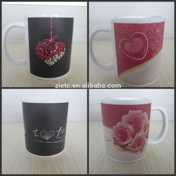 magic ceramic color changing mugs with customized design for gift