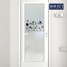 Puerta batiente de inodoro con estampado floral sencillo