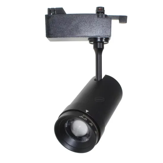 LEDEAST T088F COB Track Light: 12W-30W, 10-55 Degree Zoom, 0-10V Dimming DALI TRIAC