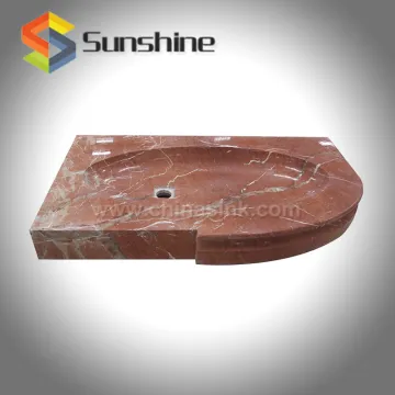 Rojo Alicante Red Marble Quadrant Shape Shower Tray BST-014A-RERO