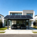 Cochera fotovoltaica residencial moderna