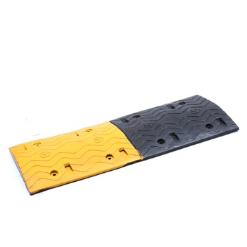 Black and Yellow Flexible Bar Type Rubber Traffic Speed Bumps for Sale