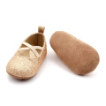 Factory OEM Bow Flat Genuine Leather Baby Shoes