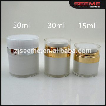 15ml 30ml 50ml empty airless pump jars round acrylic airless cosmetic jar