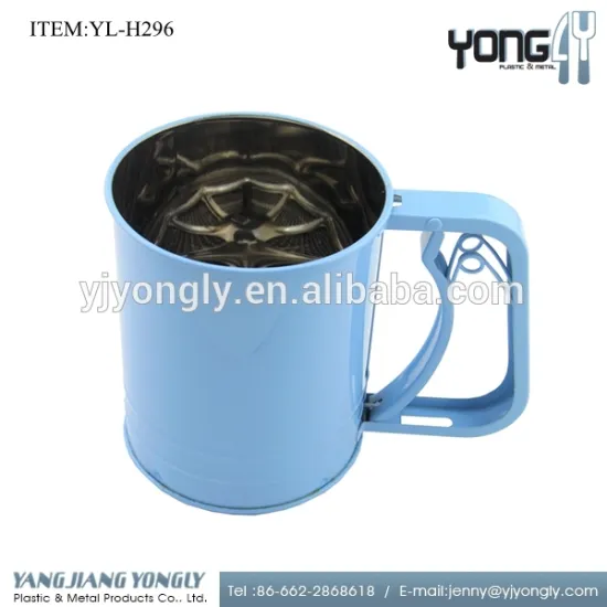 Stainless steel commercial flour sifter with three layer meshes