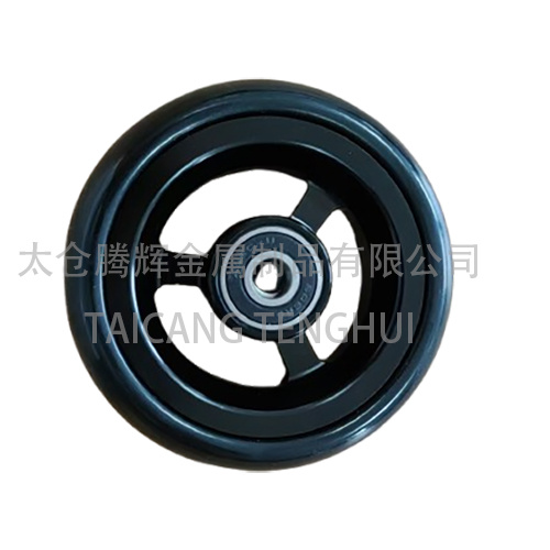 Rodas dianteiras de cadeira de rodas de alumínio de 3,5 polegadas