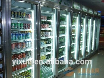 High quality!!Supermarket multi doors commercial display cooler for food & beverage