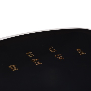 Spacious and transparent digital air fryer