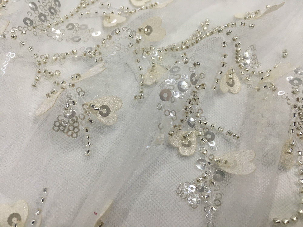 Beads Embroidery Fabric