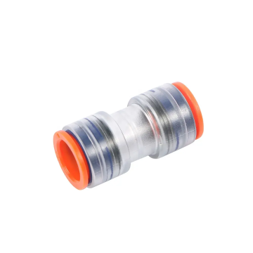 transparent straight push fit micro duct microduct connector