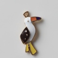 Großhandel Legierung Künstlicher Vogel Specht Stil Kawaii Anhänger Perlen Charms Metallic Schmuckherstellung