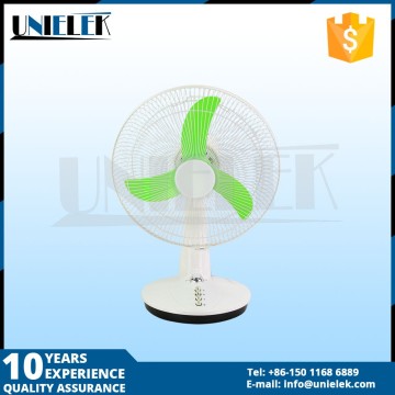 Powerful DC motor inside clip connect 12 volt 12 inch mini rechargeable table fan
