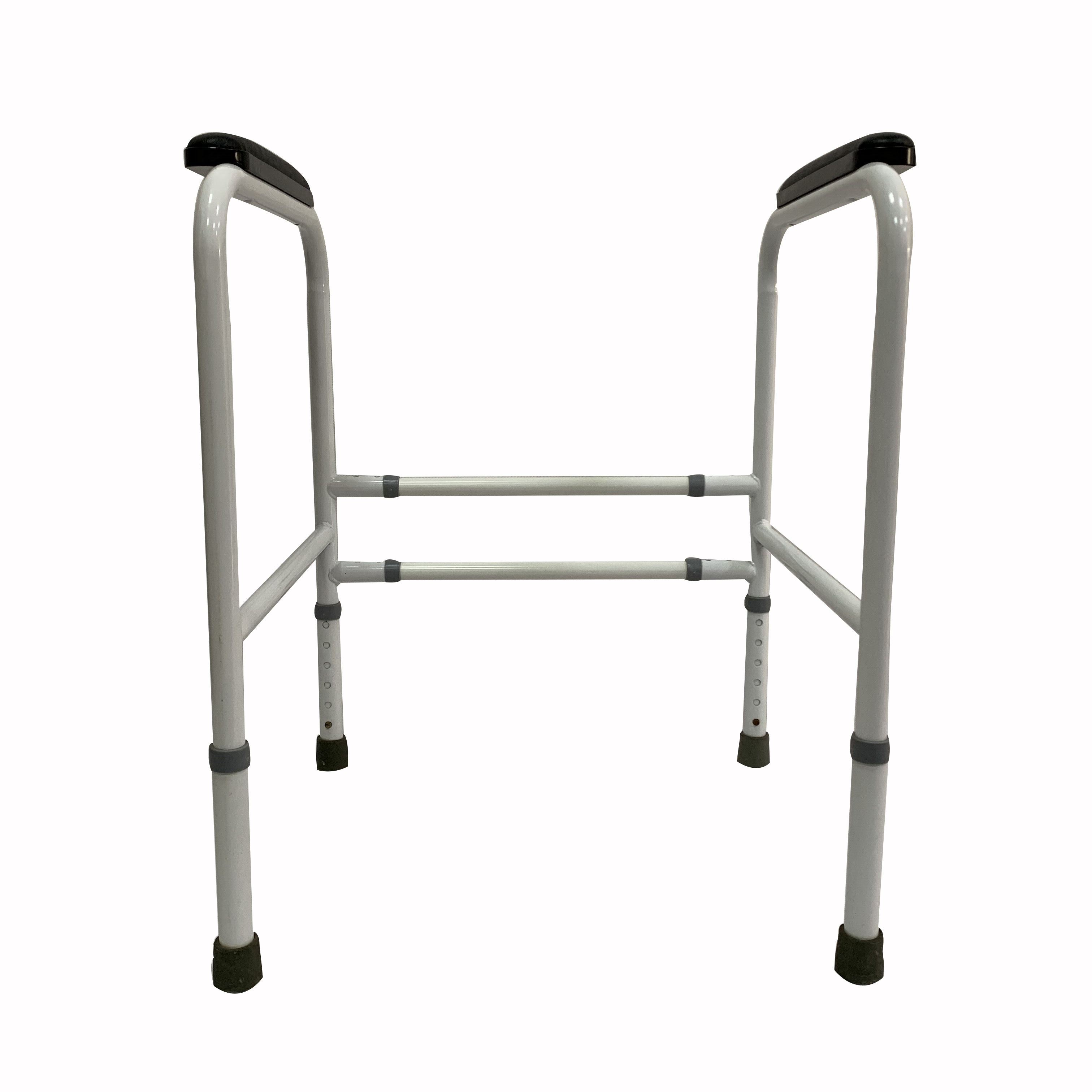 Lightweight Steel Commode Frame Height and Width Adjustable Toilet Frame with Anti-skid Treatment TCS01