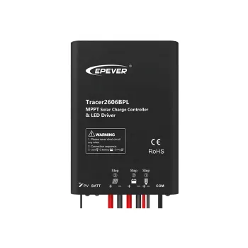Epever Tracer2606BPL 10A 12V/24V MPPT Solar Street Light Controller - Waterproof for Lead Acid & Lithium Batteries by EPSOLAR