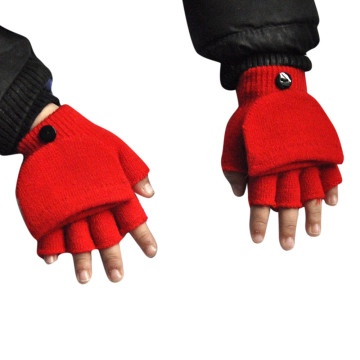 Baby Boys Girls Winter Hand Wrist Warmer Flip Cover Fingerless Gloves Newborn Warm Mittens Velvet Thick Children