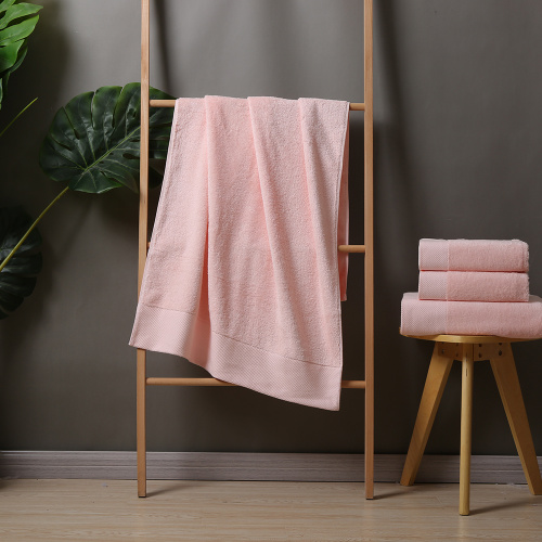 100% Cotton Solid Color Dobby Border Hand Towel