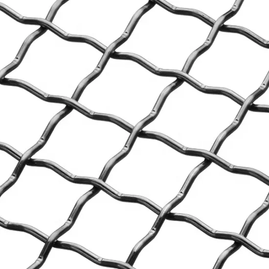Heavy Duty Manganese Steel Crimped Woven Wire Mesh - 5/6 mm Diameter, 1/2'' to 1'' Hole Sizes