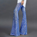 Women High Waist Sequin Sparkle Flared Pants