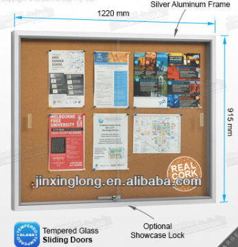 Cork Board with Sliding Glass Doors