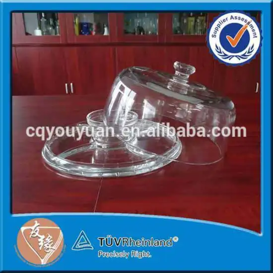 functional 100% food grade large glass cake dome sale