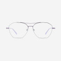 Angular double-bridge Metal Women's Optical Frames