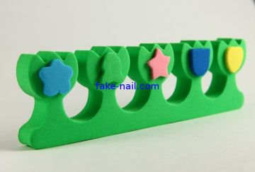 Flowers Toe Dividers Green Colors With  Korea Production Techniques