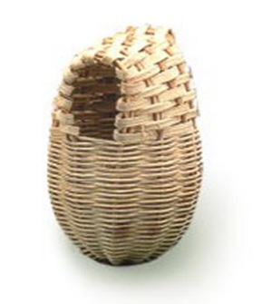 Percell Long Egg Shaped Rattan Bird Nest