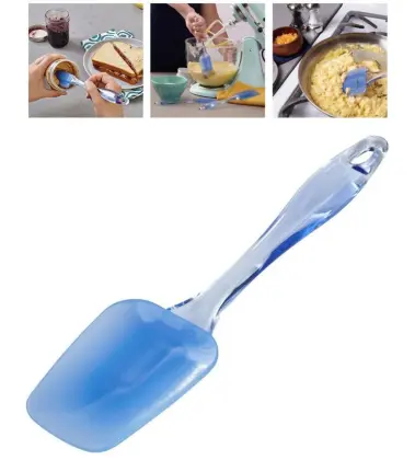 light blue color silicone utensil set turner spatula