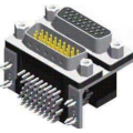 D-SUB haakse dubbele poort 15PTO15P (gestempelde pin)