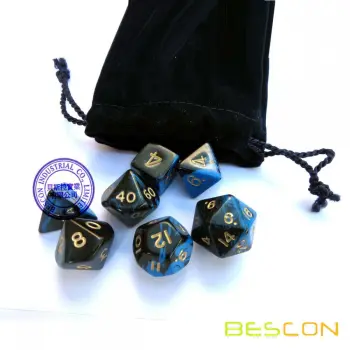High Quality Custom Two-Tone Gemini Polyhedral Dice, Polyhedral Dice Set