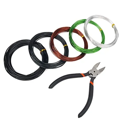 Bonsai Training Wire Kit: Anodized Aluminum Tree Wire with Cutter