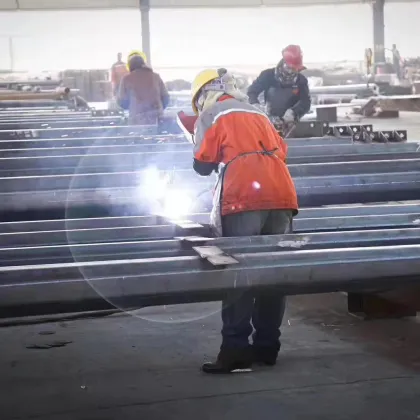 Cantilever Traffic Pole with Davit and Extension Arm