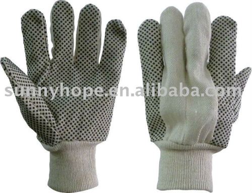 Sunnyhope cheap knit cuff canvas workng glove