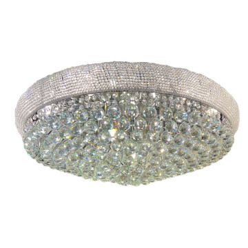 2021 SHINETIME Design Possini Sheer Silver Fabric 16" Flushmount Ceiling Light
