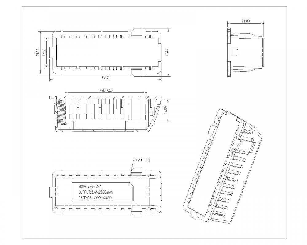 Uchwyt baterii BBB-B-S6-C4A-01 dla S6-C4A