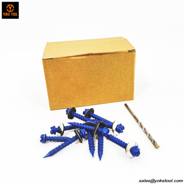 Hex Slotted Hex Head Slotted Concrete Screws 1/4" X 1-3/4"