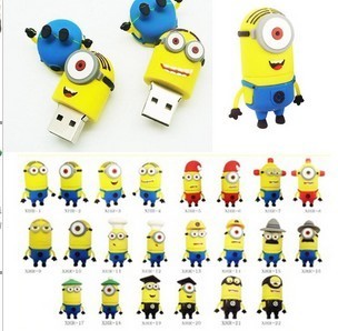 2015 hottest pvc minion usb, mini despicable me usb flash drive