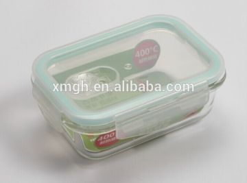 leakproof borosilicate glass lunch box with air hole