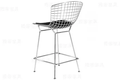 Classic Harry Bertoia Stainless Steel Barstool