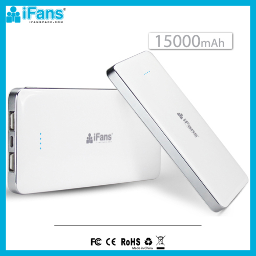 1A 2.1A Dual USB 15000 Mah Emergency Charger Power Bank For iPad