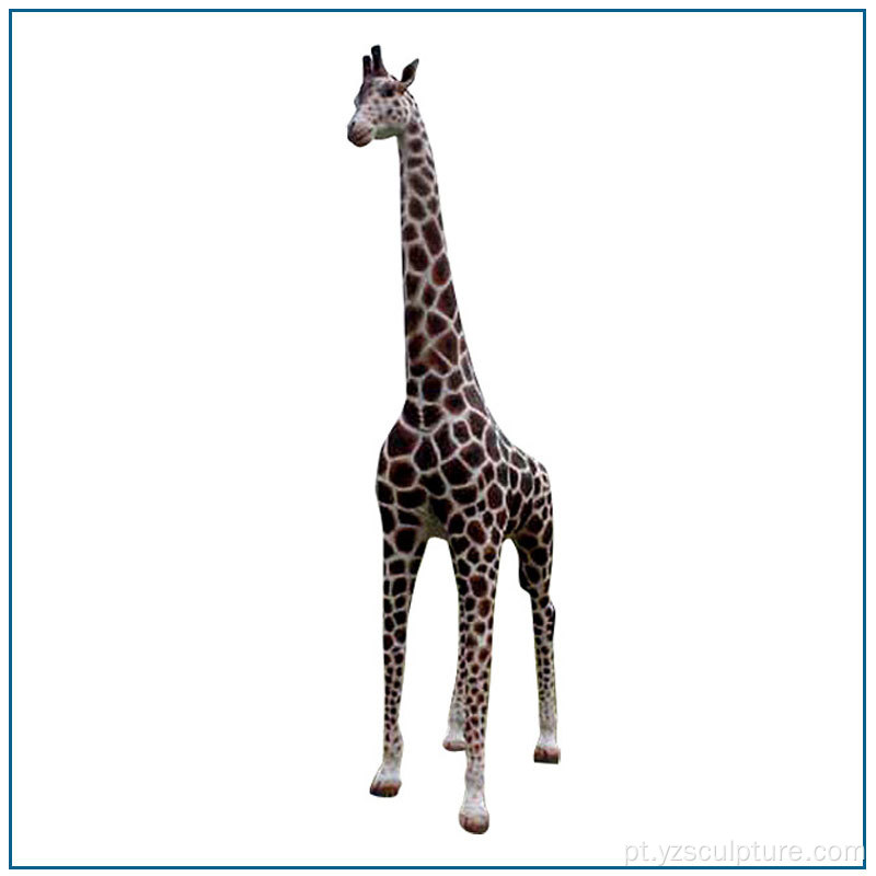 Jardim Grande estátua de girafa de fibra de vidro para venda