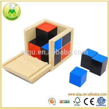 Educational Kids Binomial Squares Wooden Binomial Cube Montessori Material Toys