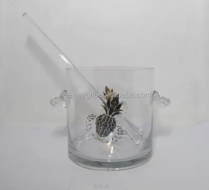 giant glass shaped ice wine bucket wine cooler