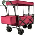 I-Garden Cart w / Canopy, amasondo &amp; izitoreji ezingemuva-Multi-functional