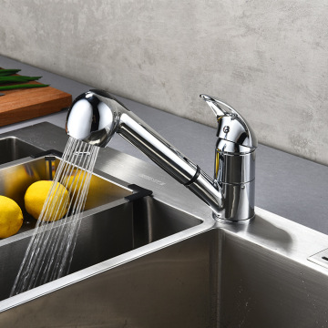 Popular Kitchen Mixer Tap: Single Lever, 2 Functions, Pull-Out Sprayer, Rotatable Brass Faucet for Sink