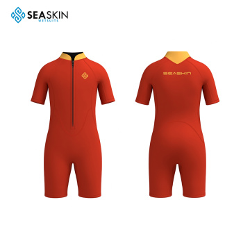 Seaskin Short Arm Springsuit with Front Zip