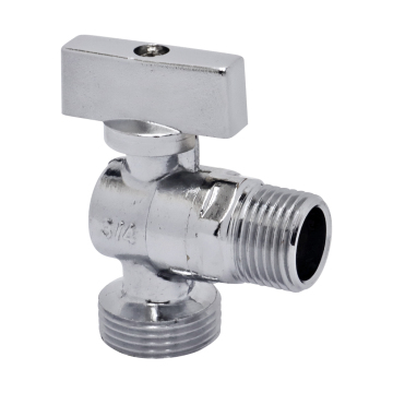 Brass Two-Way 1/2 x 3/4 ABS Handle Toilet/Klinve Sudut Kamar Mandi Dengan Pelapisan Chrome